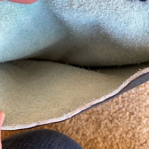 Cowhide leather with fur purse handbag - Picture 7 of 12